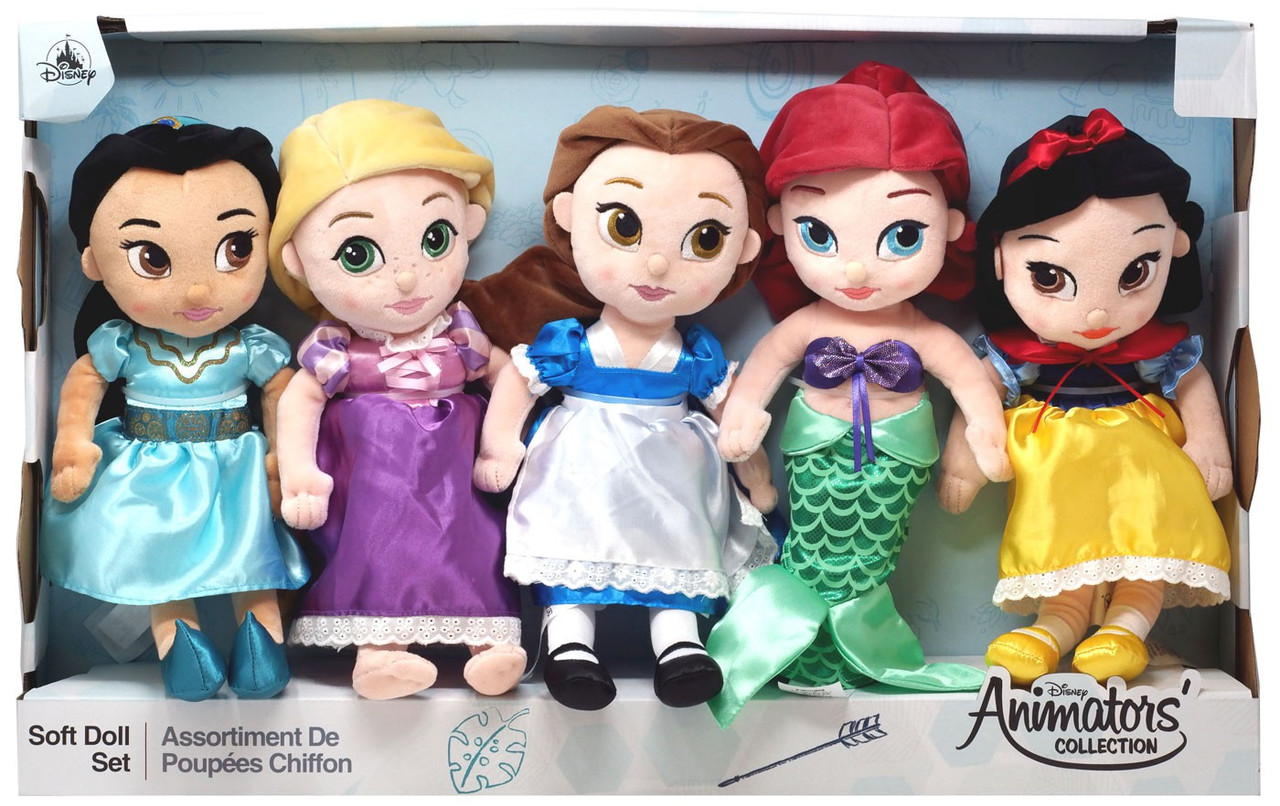 disney princess plush doll set