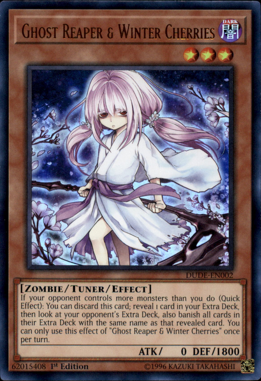 Yugioh Duel Devastator Single Card Ultra Rare Ghost Reaper Winter Cherries Dude En002 Alternate Art Toywiz - roblox assassin rarity of reaper