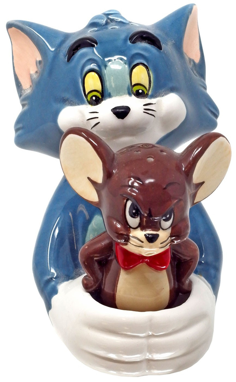 その他 Tom and Jerry Salt and Pepper Shaker Set Looney Tunes Tom Jerry Salt Pepper Shakers Warner Brothers - ToyWiz