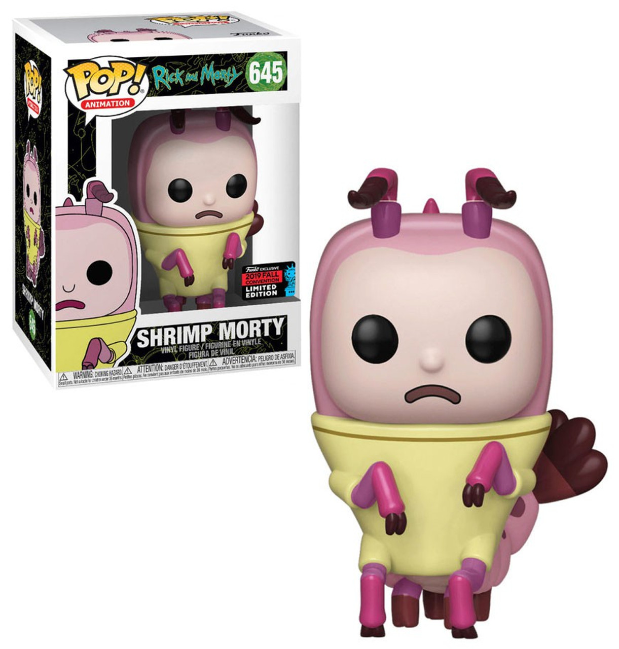 Rick and Morty Shrimp Morty Exclusive #645 Animation Bundled with Compatible Pop Box Protector Case Funko Pop 