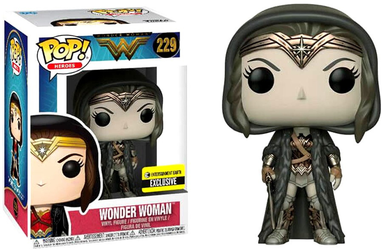 Funko Dc Wonder Woman Movie Pop Heroes Wonder Woman Exclusive Vinyl Figure 229 Cloak Sepia Damaged Package Toywiz - buy roblox masters six figure pack fat llama