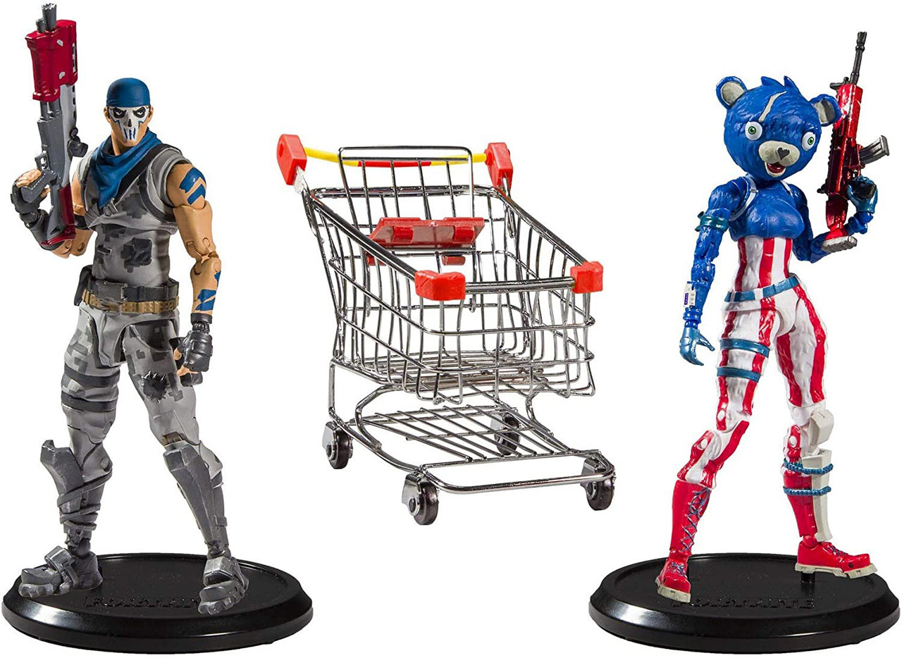 Mcfarlane Toys Fortnite Premium Shopping Cart Bundle 7 Action Figure 2 Pack Toywiz - toy hunting shopping for new fortnite toys roblox toys