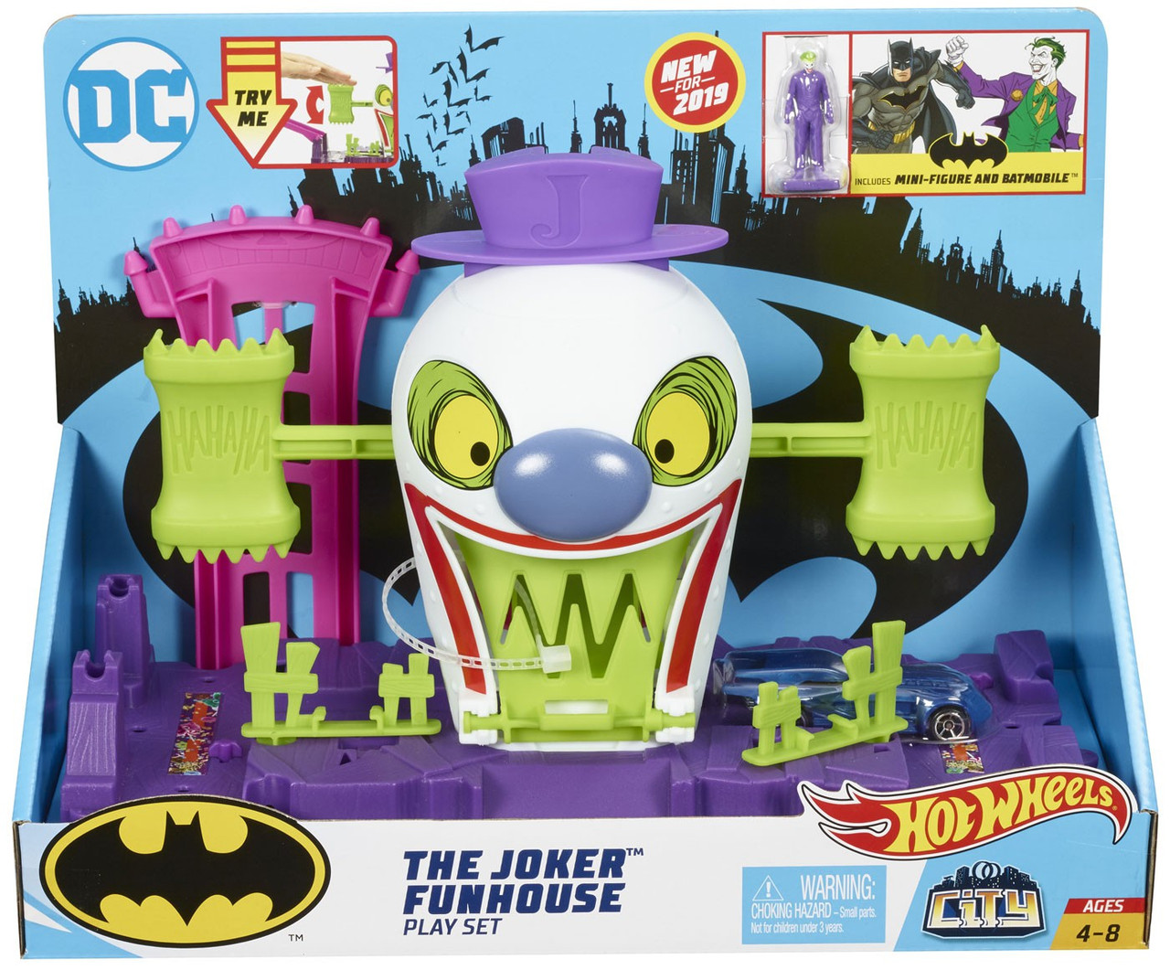 Hot Wheels Dc The Joker Funhouse Play Set Mattel Toys Toywiz - joker roblox id free roblox accounts girl 2019 october movie