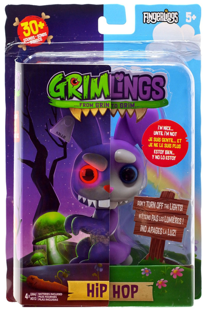 Fingerlings Grimlings Hip Hop Rabbit Gigi Interactive Pet Eyes Glow WowWee 2019 for sale online 