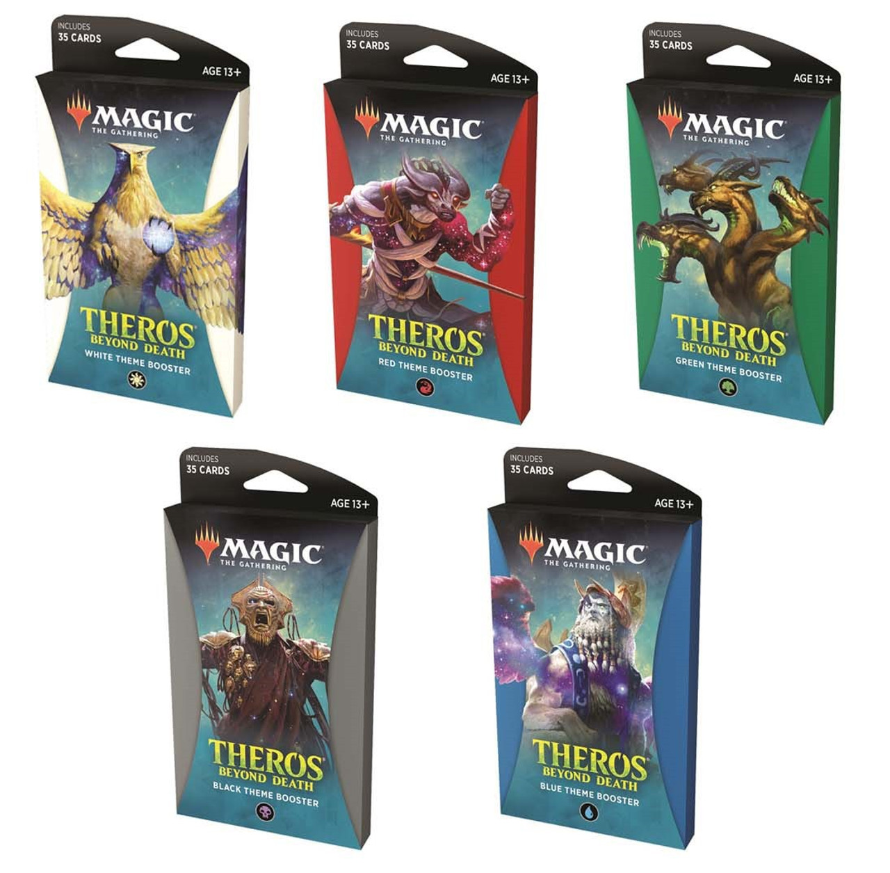 Magic The Gathering Trading Card Game Theros Beyond Death Set Of All 5 Theme Boosters Wizards Of The Coast Toywiz - beyond codes roblox october 2018 video how to get