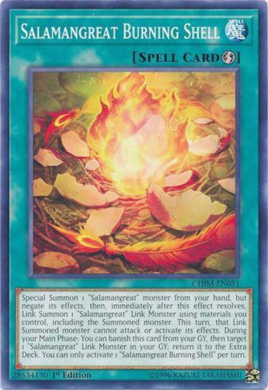 YuGiOh Chaos Impact Single Card Common Salamangreat Burning Shell CHIMEN051 ToyWiz