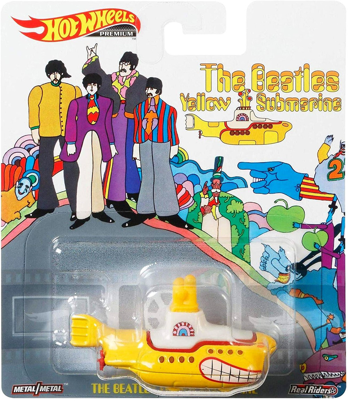 Hot Wheels The Beatles Premium The Beatles Yellow Submarine 164 Diecast Car Mattel Toys Toywiz - submarine roleplay roblox