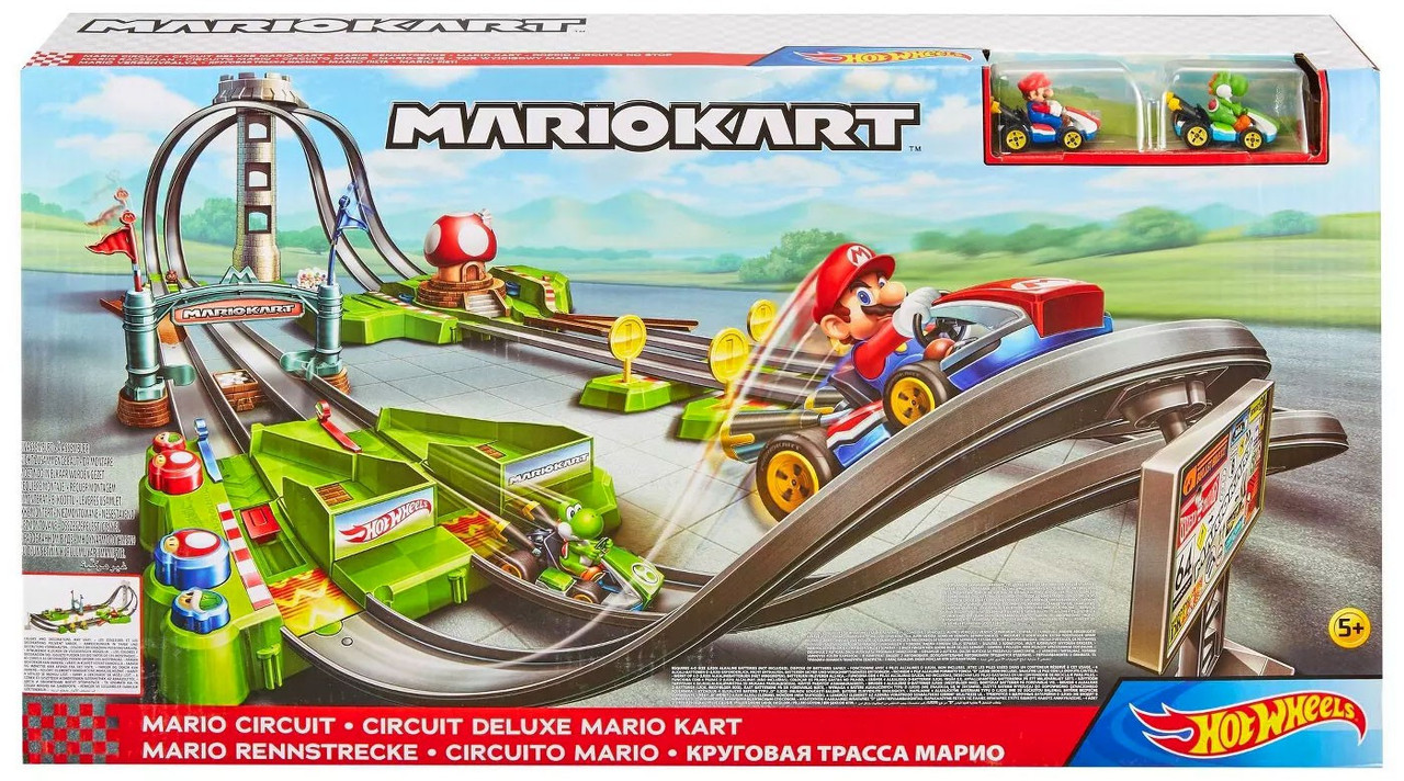 Hot Wheels Mario Kart Mario Circuit 164 Deluxe Track Set Mattel Toys Toywiz 6445