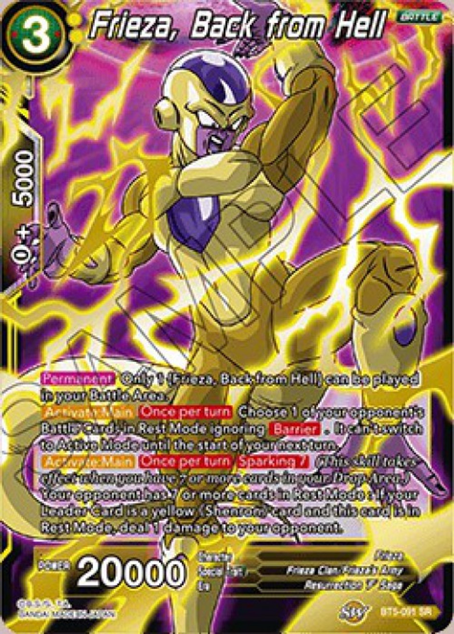 Dragon Ball Super Collectible Card Game Miraculous Revival Single Card Super Rare Frieza Back From Hell Bt5 091 Toywiz - roblox avatar wont load roblox beyond codes 056