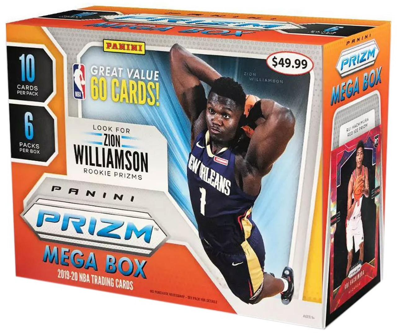 NBA Panini 201920 Prizm Basketball Trading Card MEGA Box 6 Packs ToyWiz