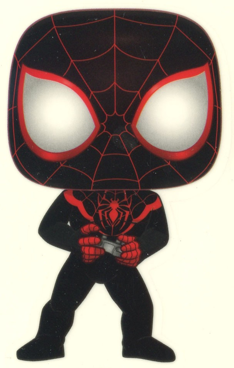 Funko Marvel Miles Morales Exclusive Sticker Gamer Glow In The Dark Toywiz - miles morales t shirt roblox