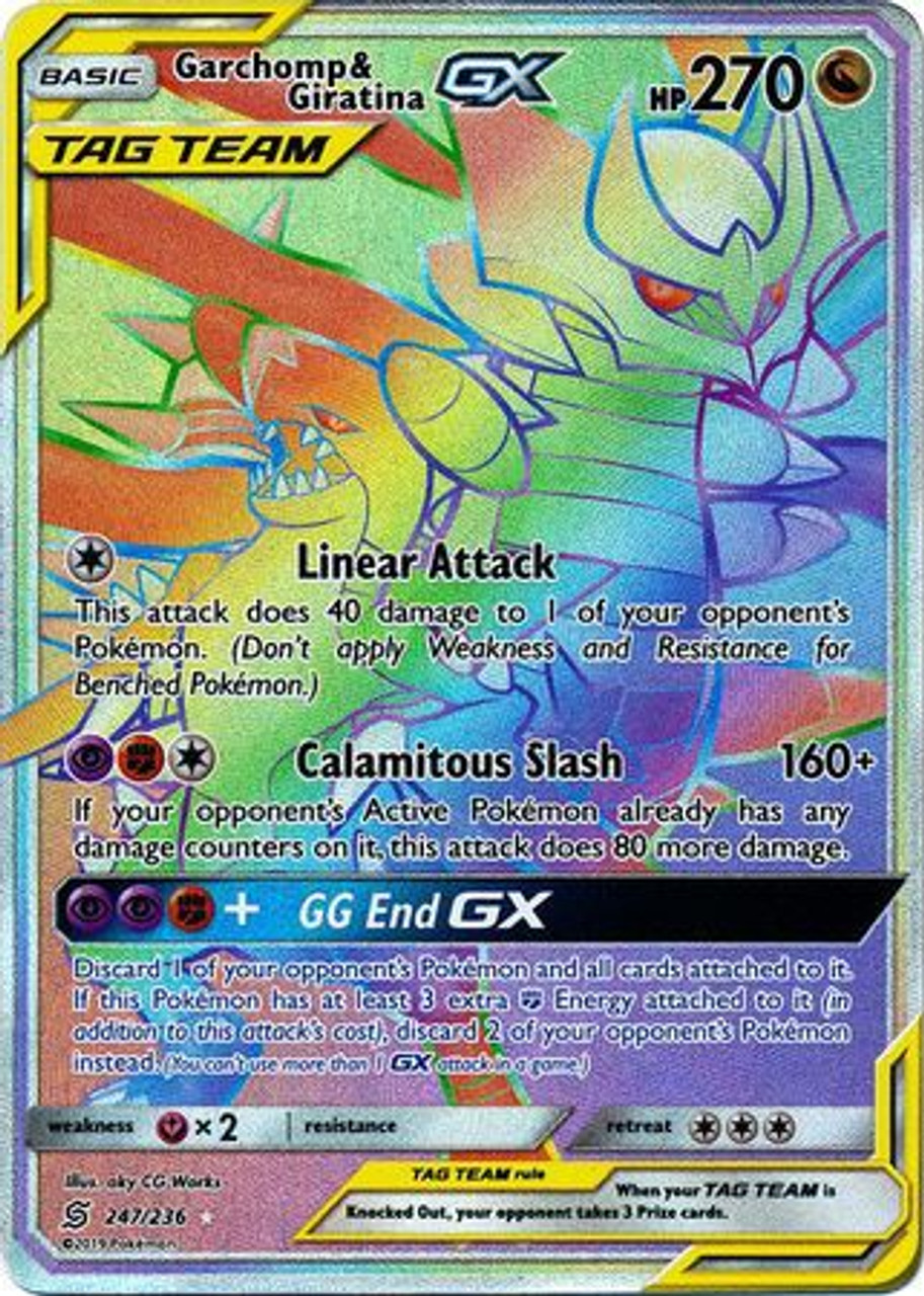 Pokemon Trading Card Game Unified Minds Single Card Hyper Rare Garchomp Giratina Gx 247 Toywiz - roblox walkthrough salamence shiny giratina