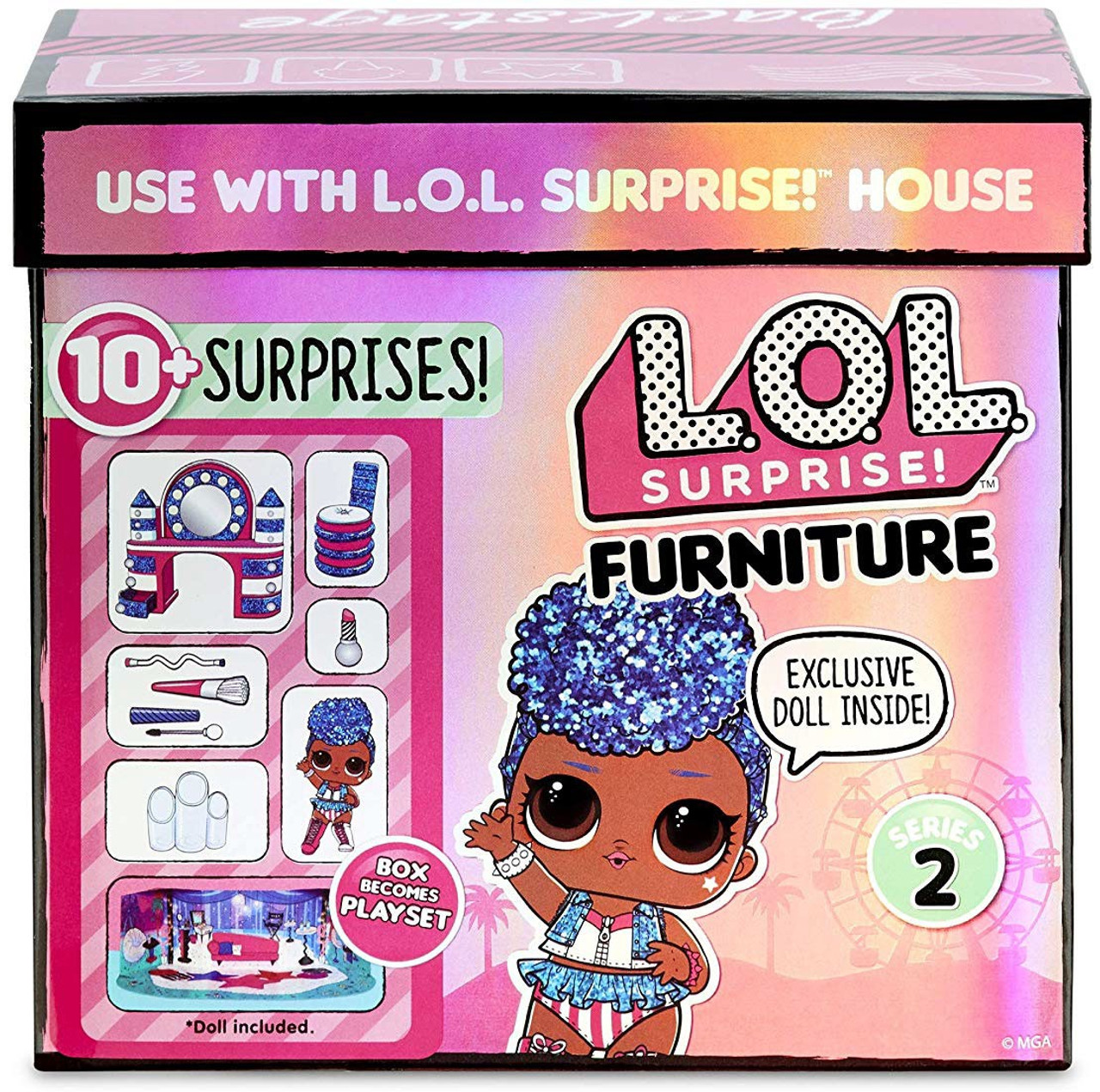LOL Surprise Dolls Furniture Series 2 Backstage Independent Queen Play