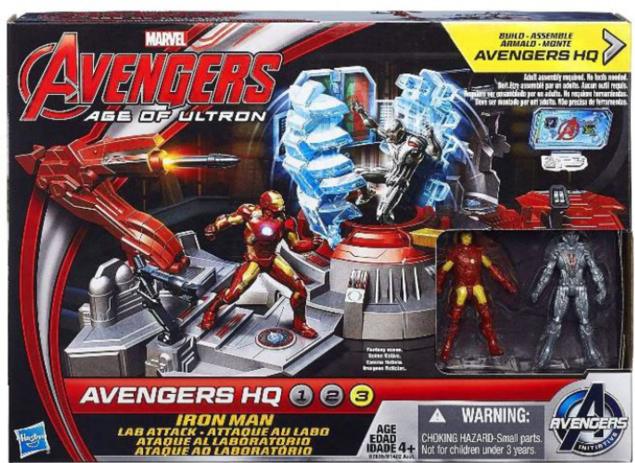 Marvel Avengers Age Of Ultron Iron Man Attack Lab 2 5 Action Figure Set Damaged Package Hasbro Toys Toywiz - avengers testing roblox hulkbuster vs hulk