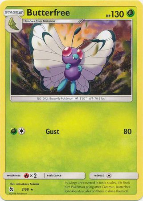 Pokemon Trading Card Game Hidden Fates Single Card Rare Butterfree 3 Toywiz