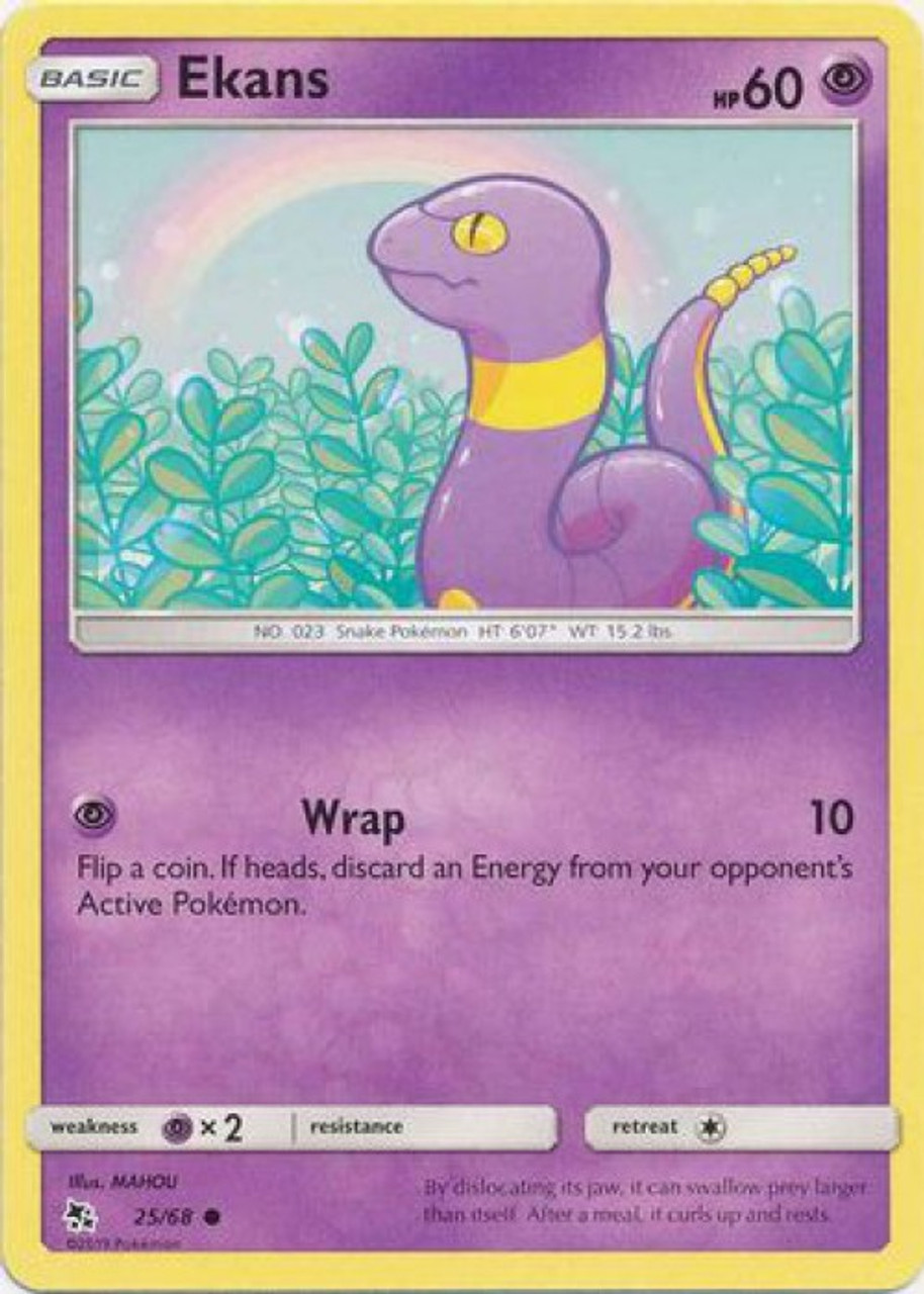 Pokemon Trading Card Game Hidden Fates Single Card Common Ekans 25 Toywiz - pikachu 25 sales roblox