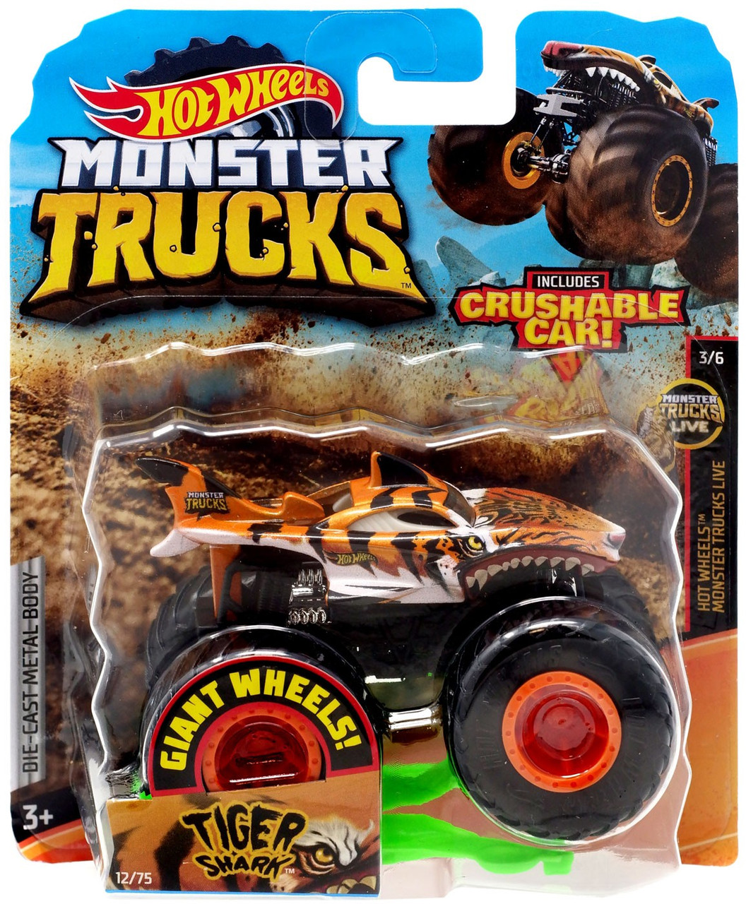 tiger shark hot wheels monster truck