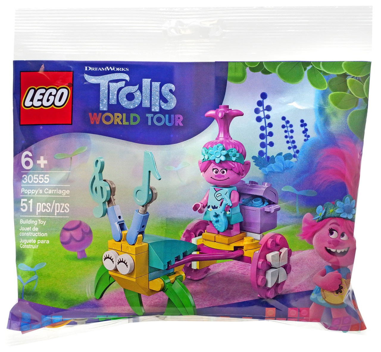 Lego Trolls World Tour Poppys Carriage Set 30555 Toywiz - roblox world tour hot air balloon