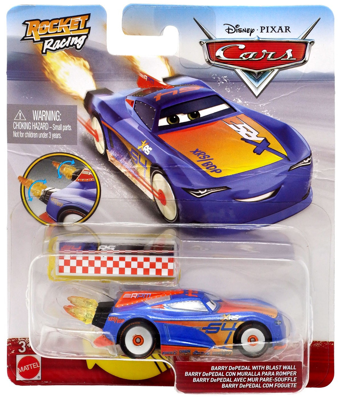 Disney Pixar Cars Cars 3 Rocket Racing Barry Depedal With Blast Wall 155 Diecast Car Mattel Toys Toywiz - cars 3 full movie game roblox cars 3 lego cars 3 cars movie cars 3 crash cars for kids