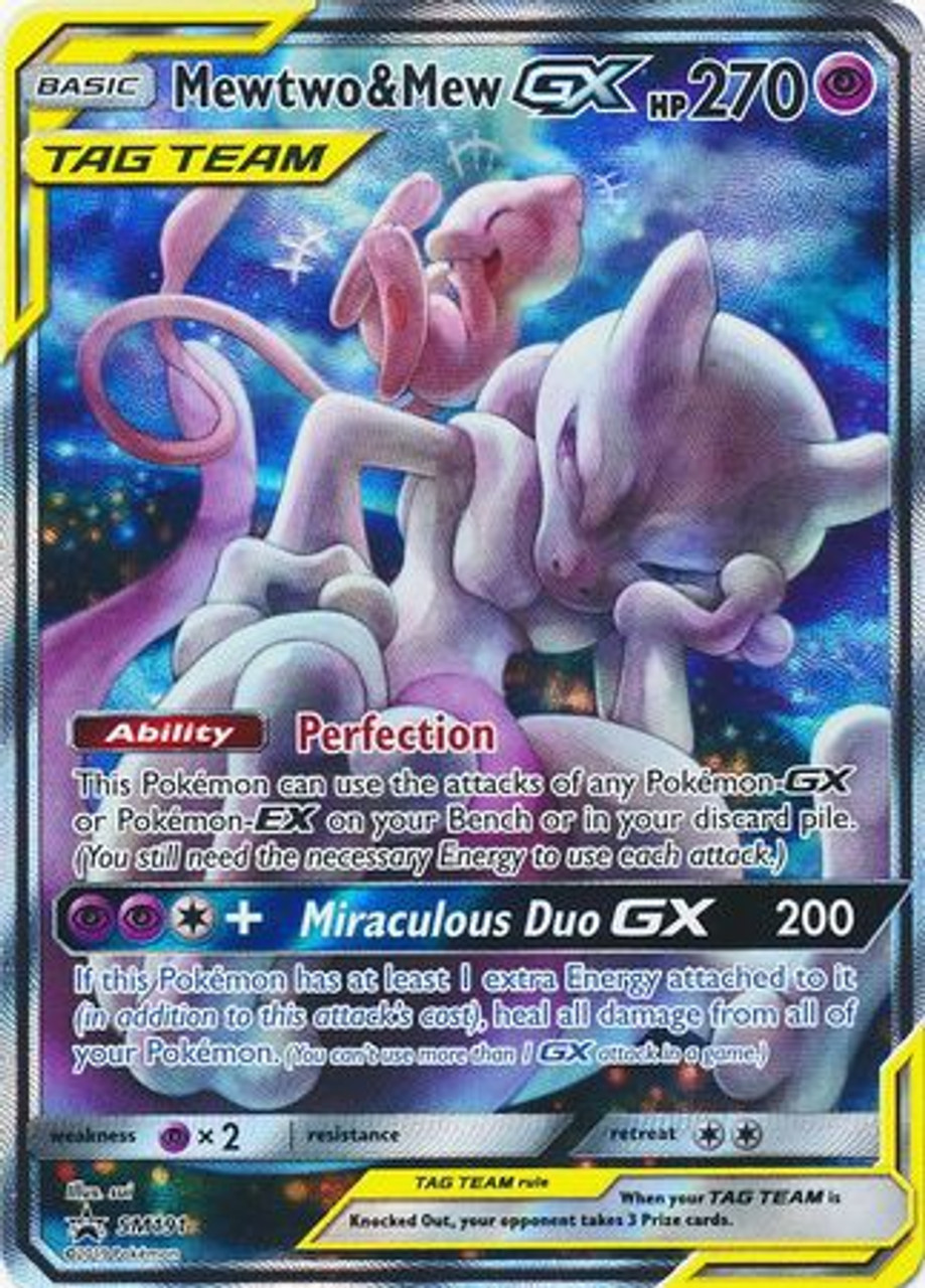 Pokemon Sun Moon Promo Single Card Ultra Rare Holo Mewtwo Mew GX SM191 Pokemon Sun Moon Promo Single Card Ultra Rare Holo Mewtwo Mew GX SM191