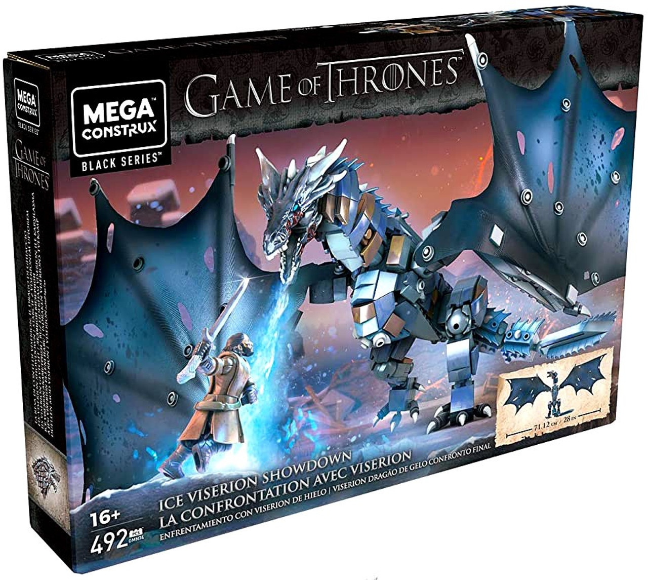 Game Of Thrones Black Series Ice Viserion Showdown Set Mega Construx Toywiz - 492 best roblox images coding virtual games game codes