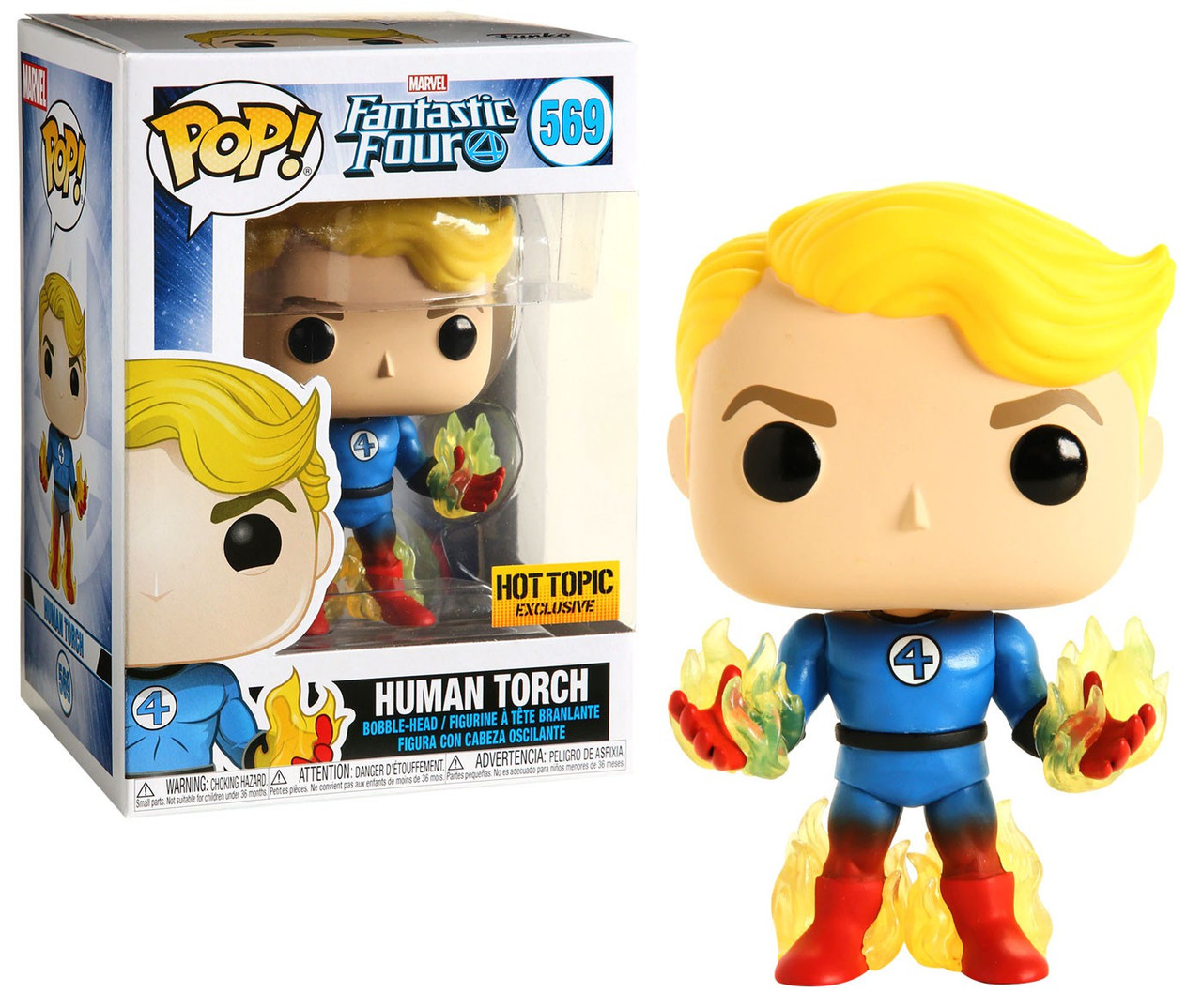 Funko Marvel Fantastic Four Pop Marvel Human Torch Exclusive Vinyl Bobble Head Suited Toywiz - cute guest bobble head roblox