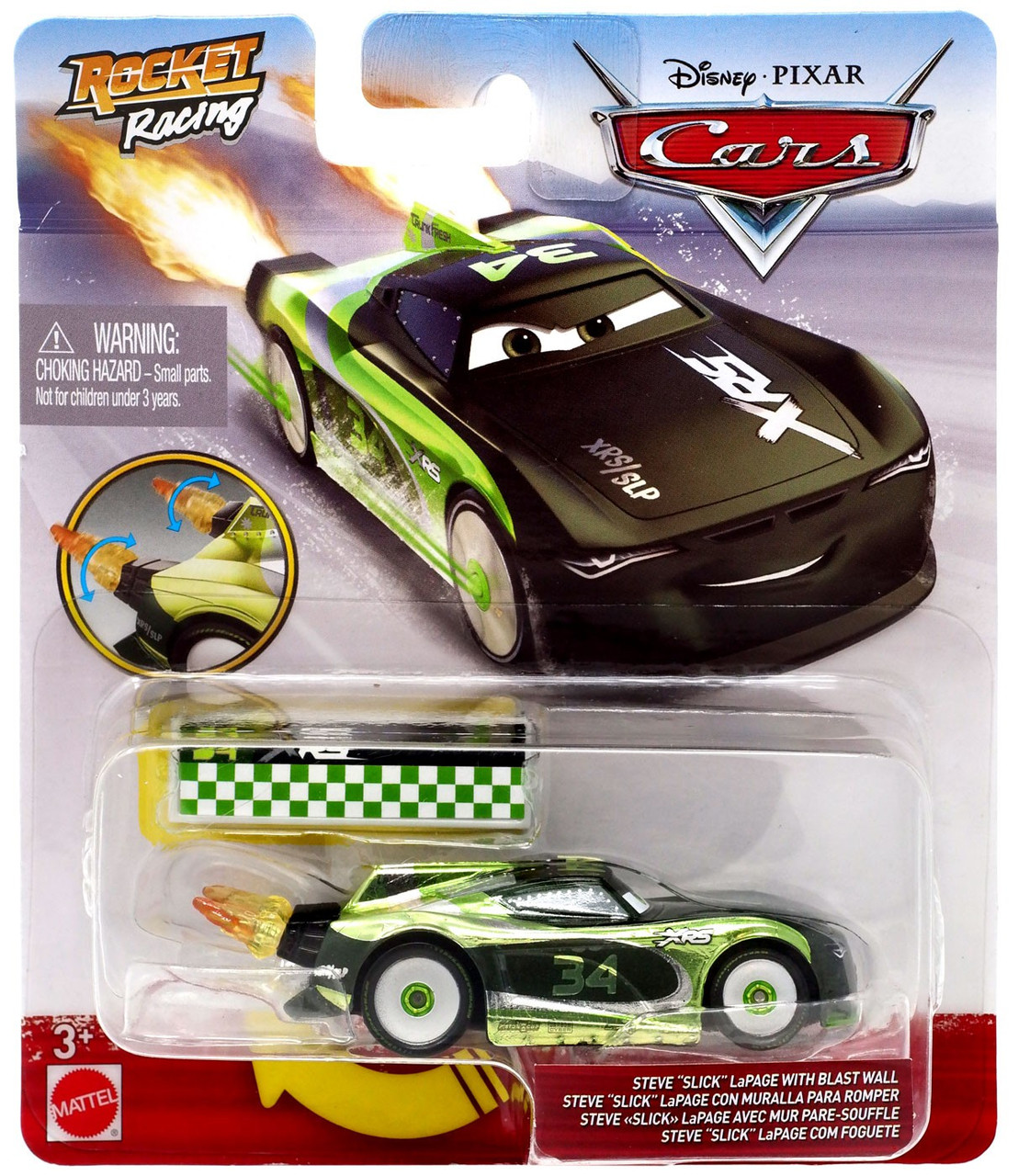 Disney Pixar Cars Cars 3 Rocket Racing Steve Slick Lapage With Blast Wall 155 Diecast Car Mattel Toys Toywiz - cars 3 racing roblox