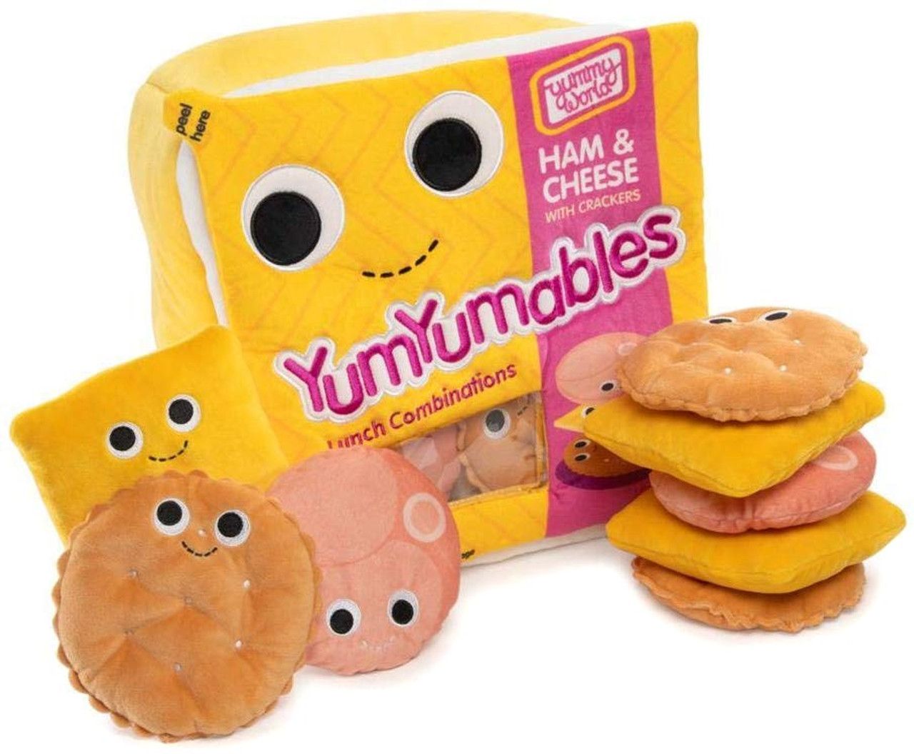 Yummy World Zoey The Yumyumables X Large Plush Ham Cheese With Crackers Kidrobot Toywiz - my roblox chuck e cheeses retro pizza zone