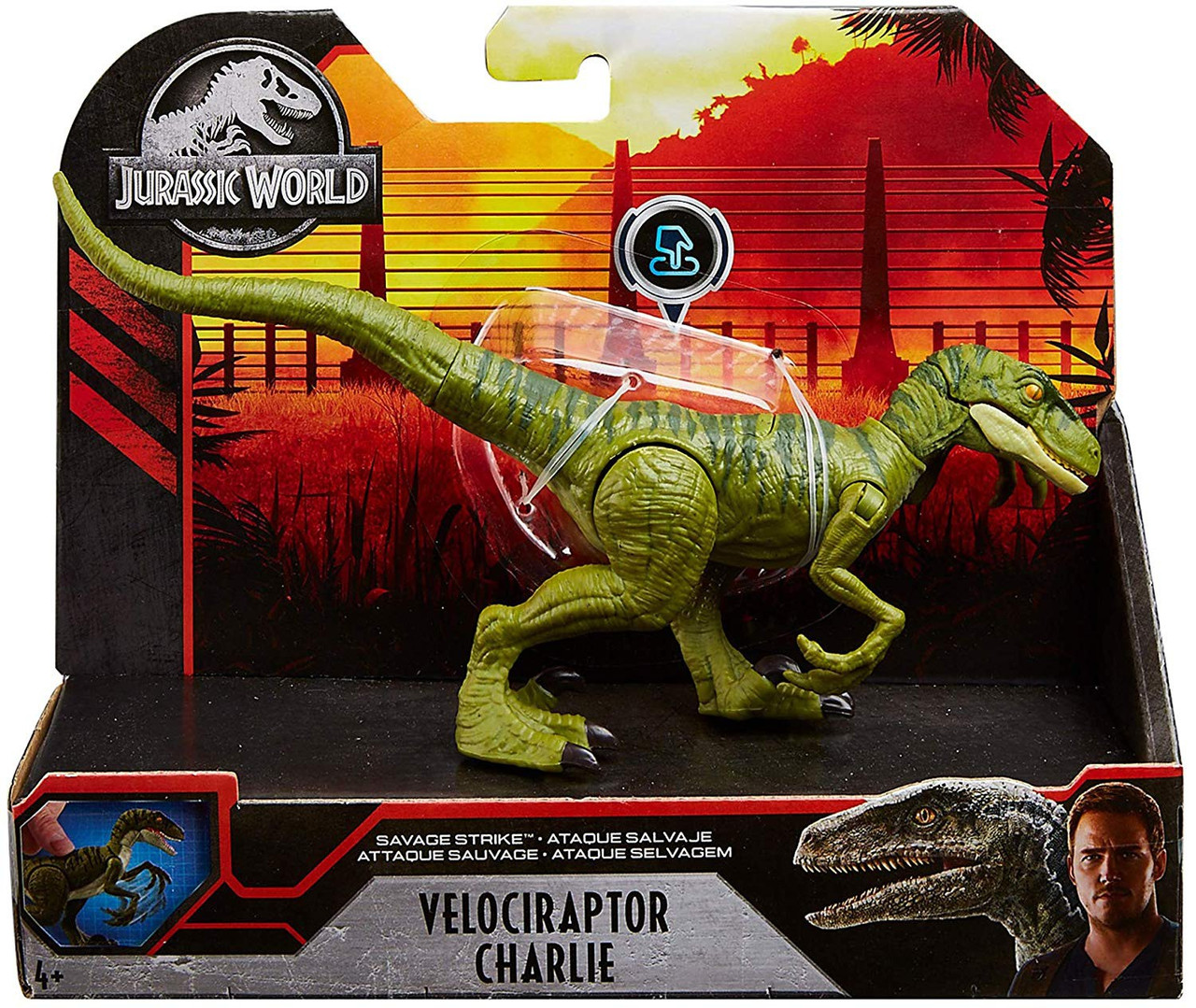 Jurassic World Velociraptor Charlie Action Figure Savage Strike Mattel Toywiz 