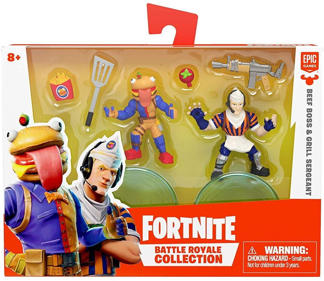 Fortnite Epic Games Battle Royale Collection Beef Boss Grill Sergeant 2 Mini Figure 2 Pack Moose Toys Toywiz