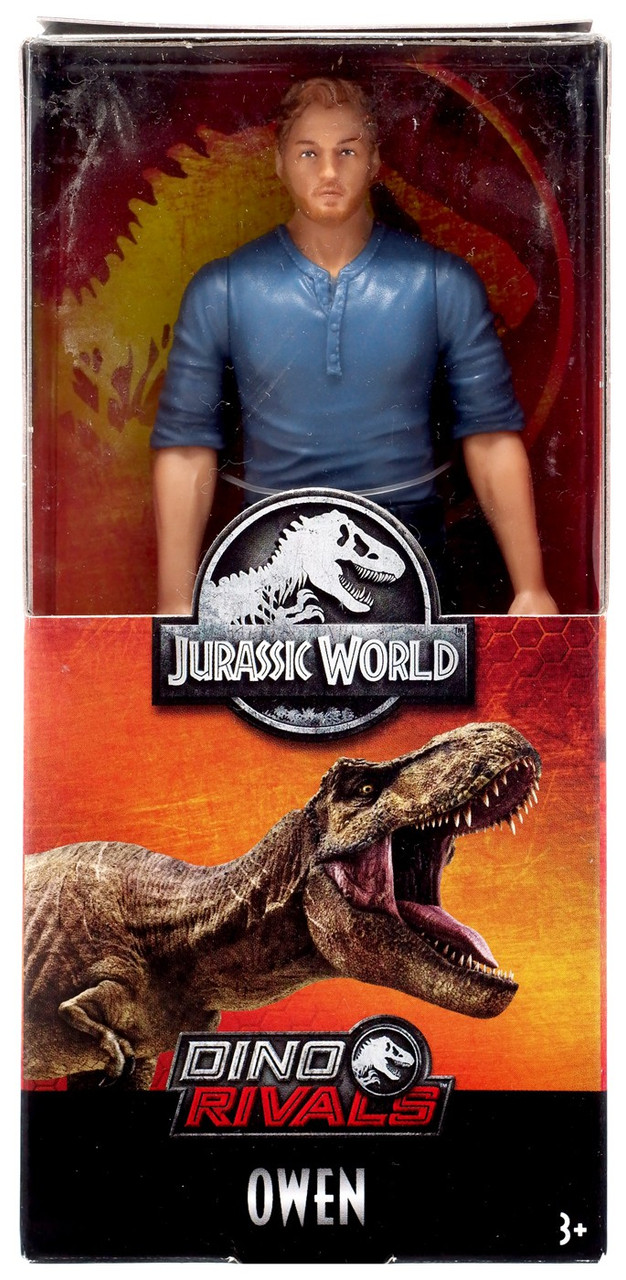 jurassic world owen and dinosaur figures set