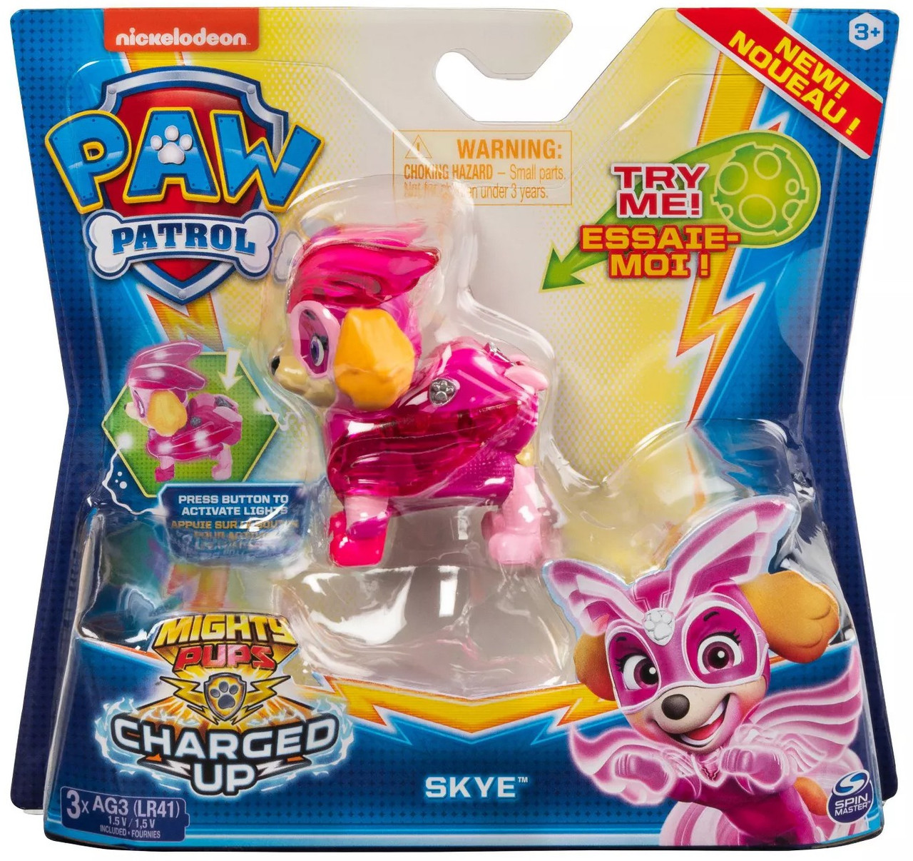 Paw Patrol Mighty Pups Charged Up Skye Figure Spin Master Toywiz 9684