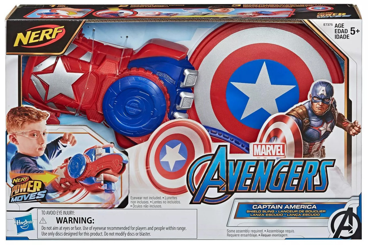 Marvel Avengers Endgame Nerf Power Moves Captain America Shield Sling Hasbro Toys Toywiz - pc computer roblox captain americas shield the