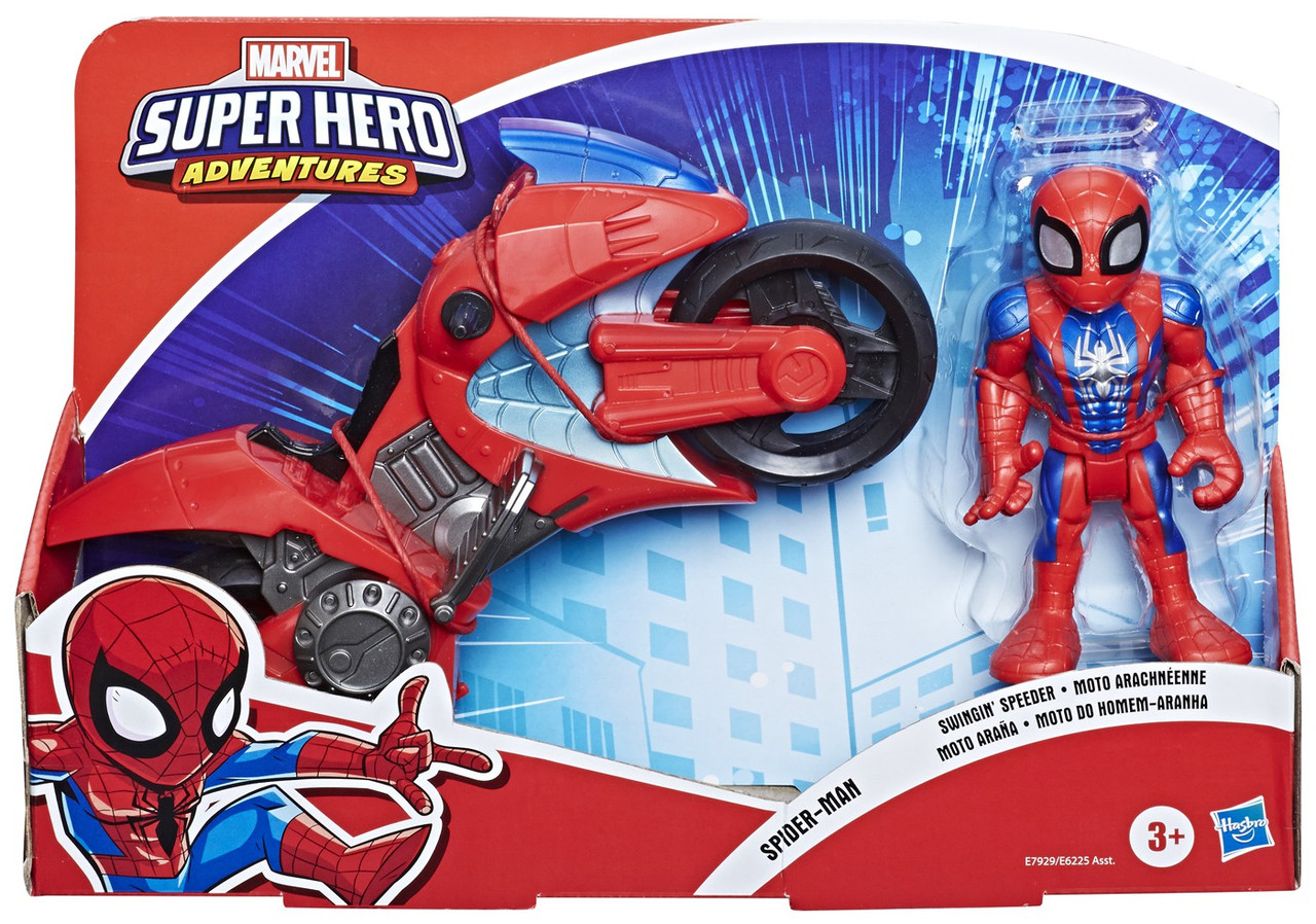 Marvel Playskool Heroes Super Hero Adventures Spider Man Swingin Speeder 5 Action Figure Set Hasbro Toys Toywiz - code super hero adventures online best new super hero game roblox