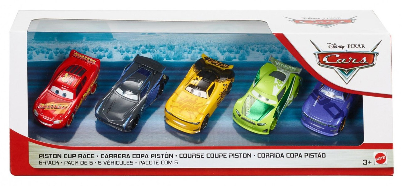 Disney Pixar Cars Cars 3 Piston Cup Race 155 Diecast Car 5 Pack Leak Less 52 Danny Swervez Rust Eze Mcqueen Jackson Storm Chase Racelott Mattel Toys Toywiz - super car pack roblox