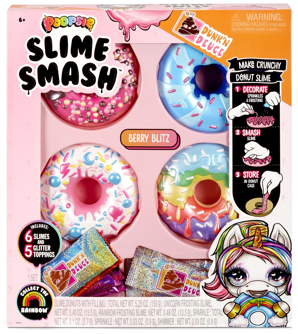Poopsie Slime Surprise Dunkn Deuce Slime Smash Berry Blitz Slime Kit Mga Entertainment Toywiz - dunkin donuts help bot roblox