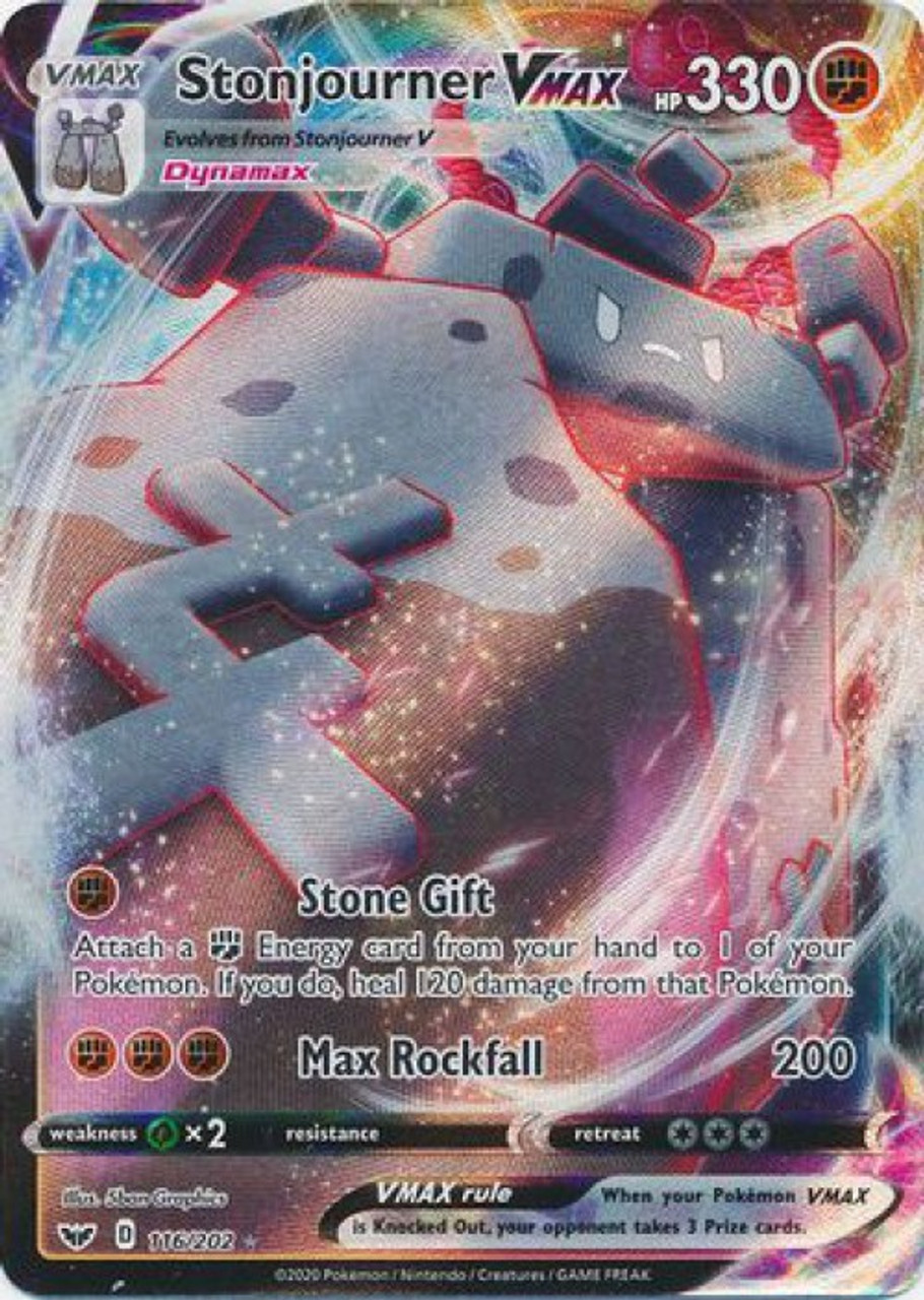 Pokemon Sword Shield Base Set Single Card Ultra Rare Full Art Stonjourner Vmax 116 Toywiz