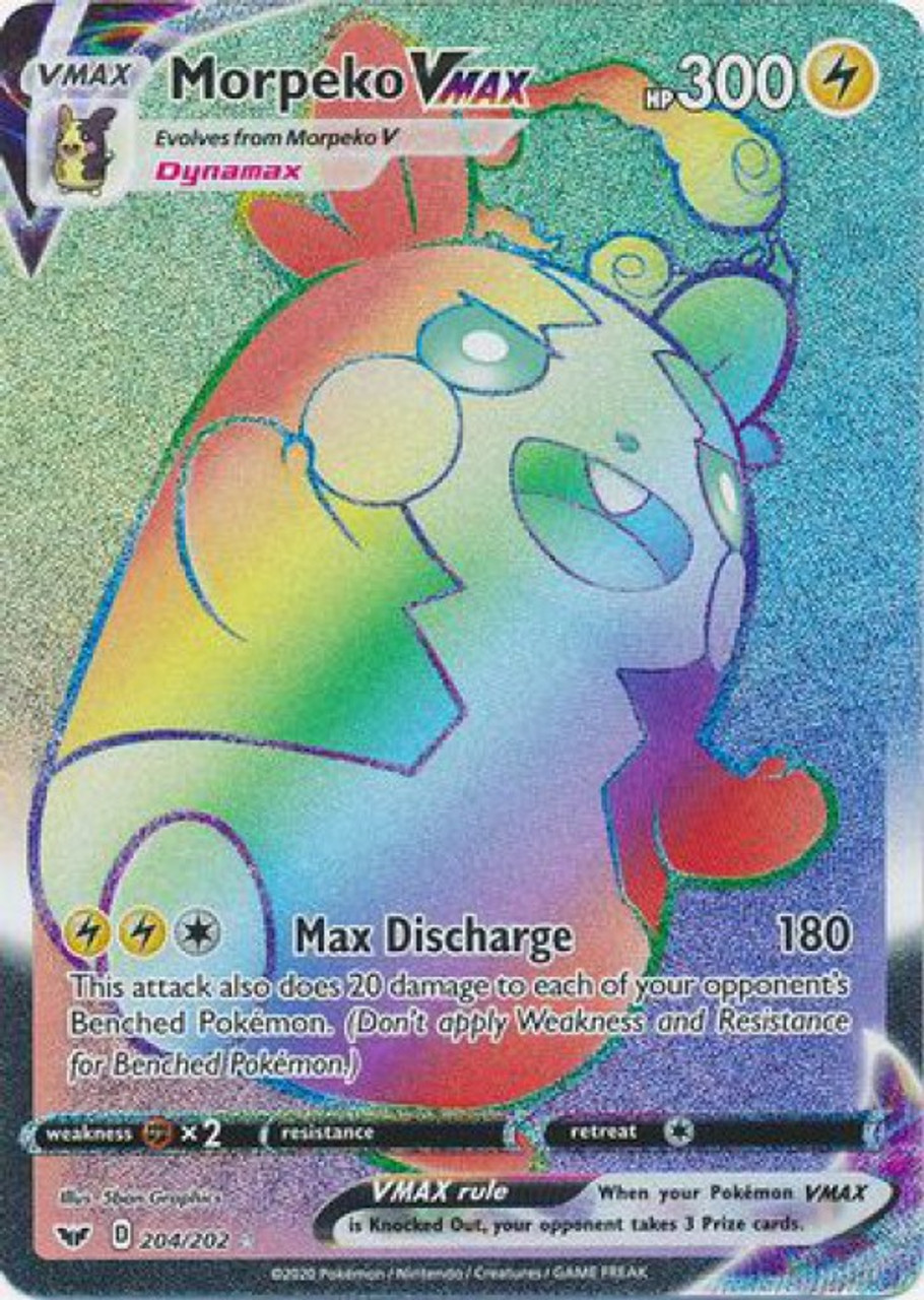 Pokemon Sword and Shield Single Card Secret Rare Morpeko VMAX 204 - ToyWiz