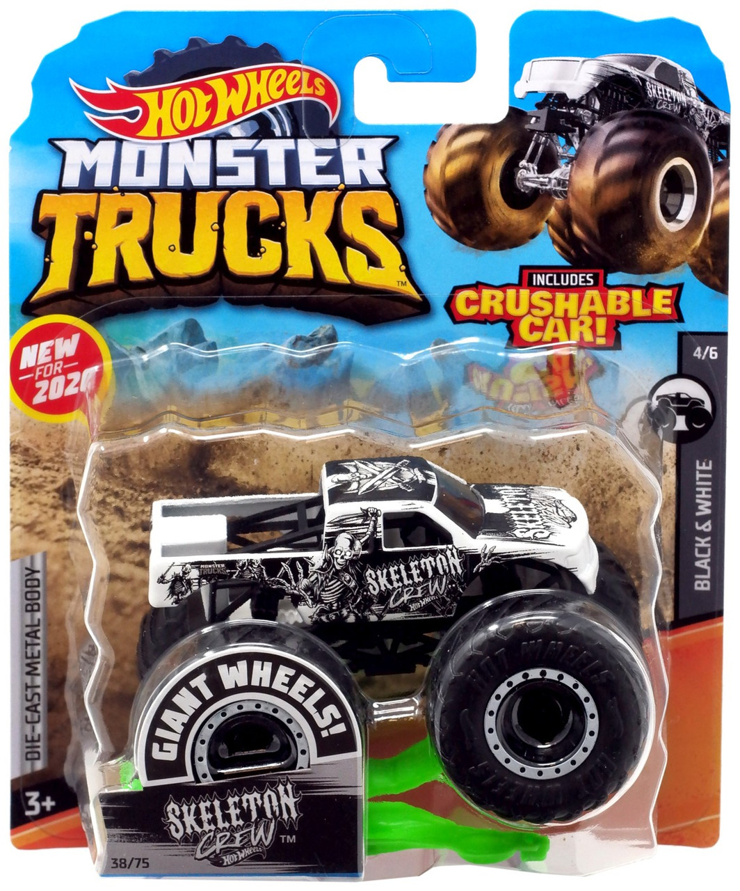 hot wheels monster truck skeleton crew