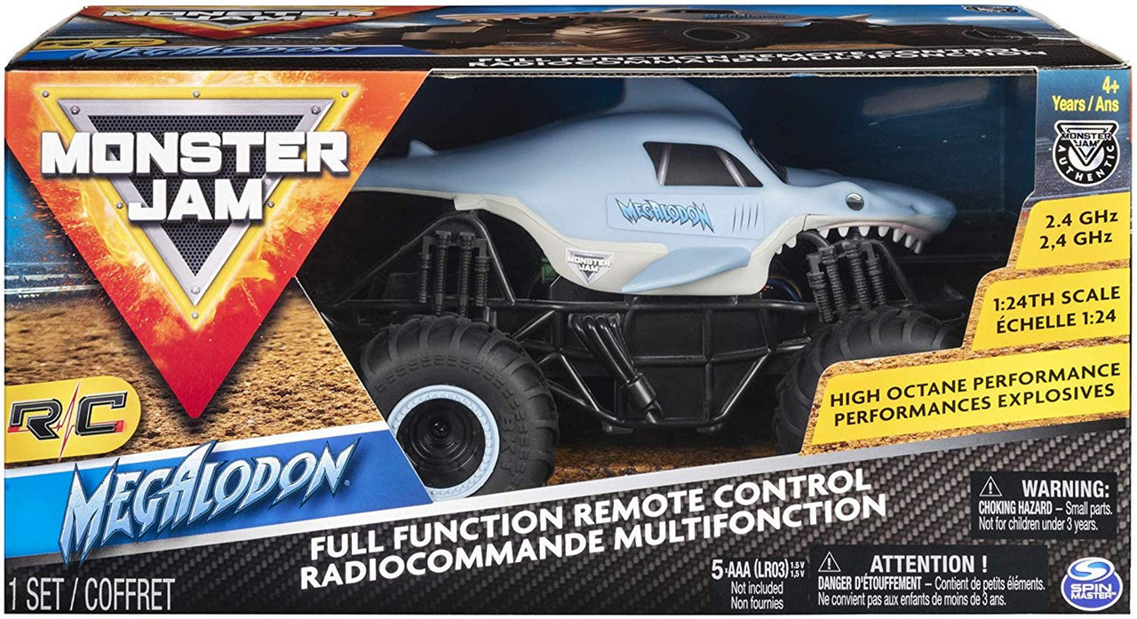 Monster Jam Megalodon 124 Remote Control Car Version 2 Spin Master - ToyWiz