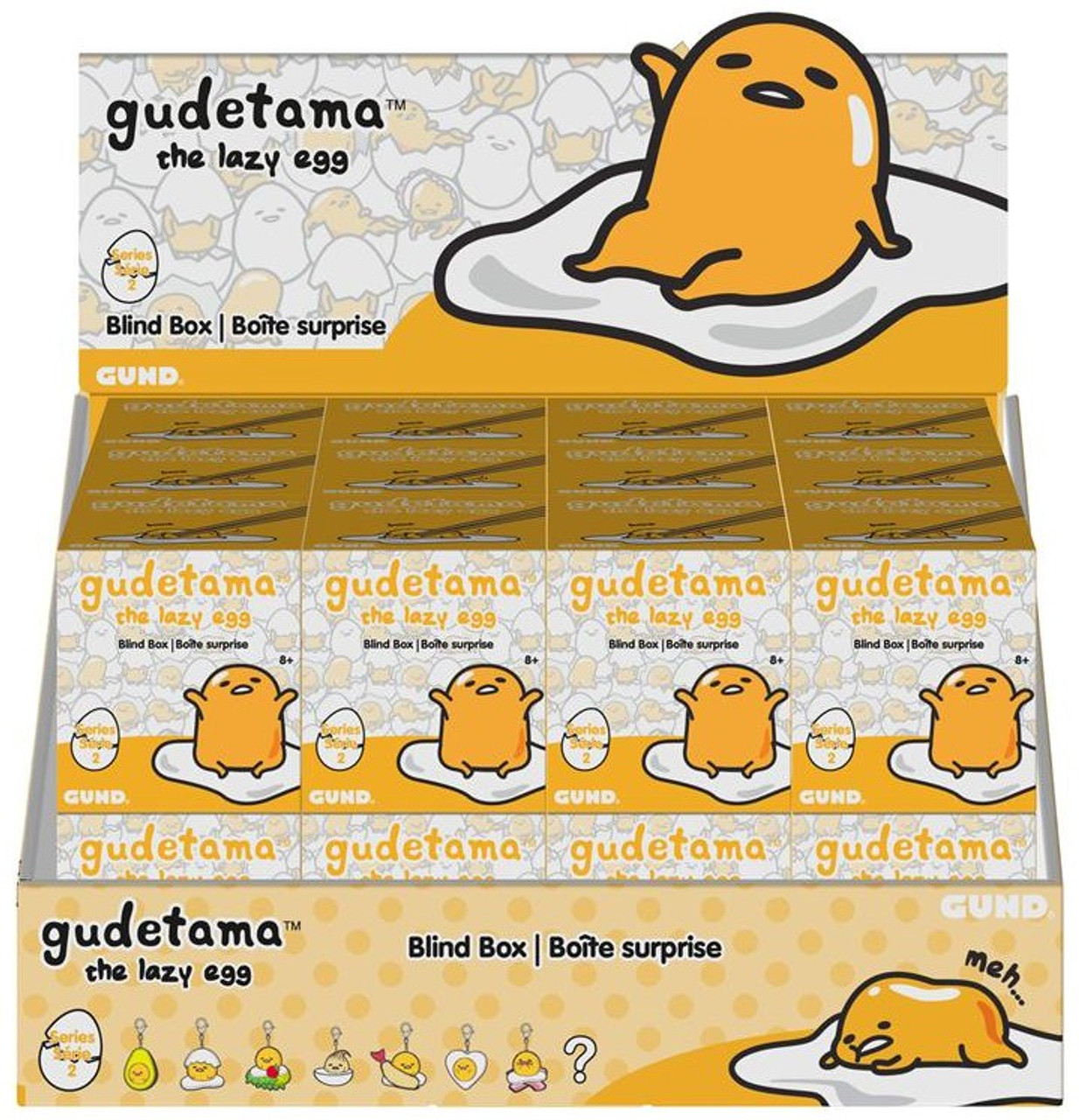 Gudetama Series 2 Mini Plush With Clasp Mystery Box 24 Packs Gund - new sealed roblox series 1 2 4 6 blind mystery figure box 10 95