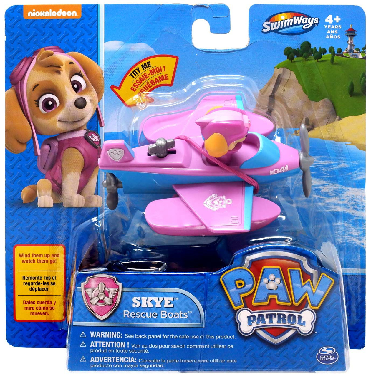 Paw Patrol Swimways Skye Rescue Boat Bath Toy Spin Master ToyWiz
