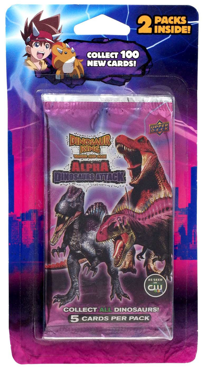 Dinosaur King Trading Card Game Alpha Dinosaurs Attack Booster 2 Pack 10 Cards Upper Deck Toywiz - the poke games alpha roblox