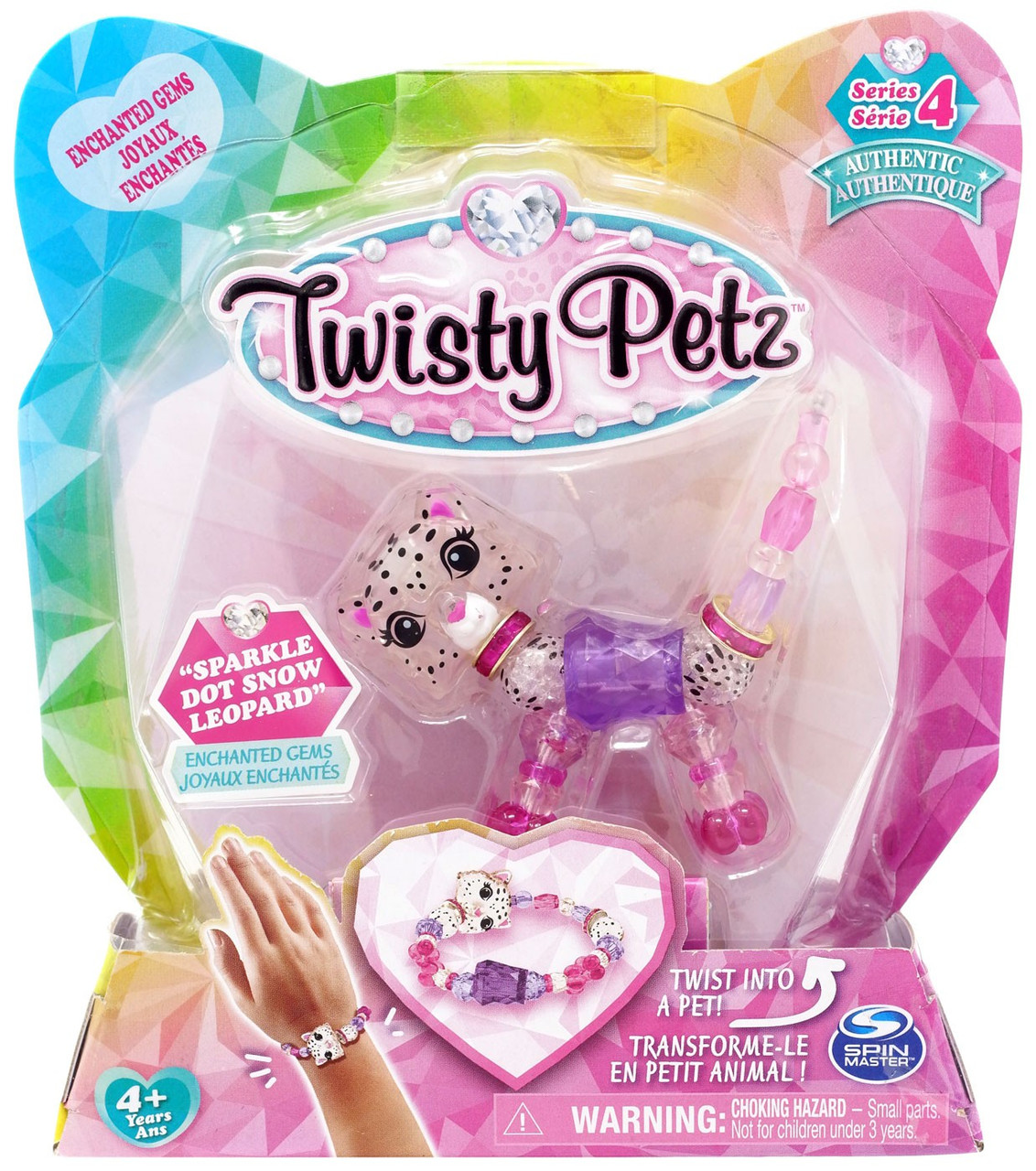 Twisty Petz Series 4 Sparkle Dot Snow Leopard Bracelet Spin Master Toywiz - leopard dino tail roblox