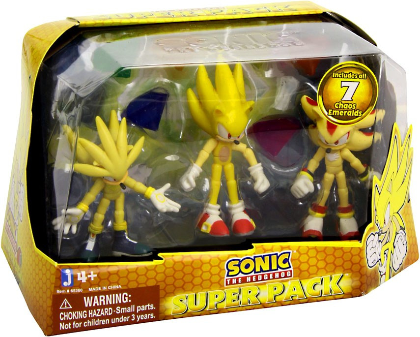 Sonic The Hedgehog Super Pack 3.5 Action Figure 3-Pack Includes 7