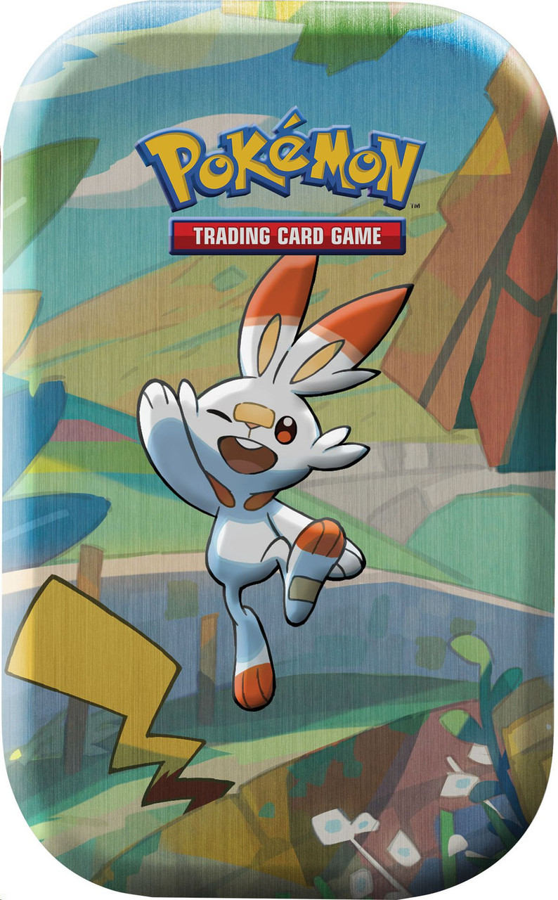 Pokemon Sword Shield Galar Pals Scorbunny Pikachu Mini Tin Set 2