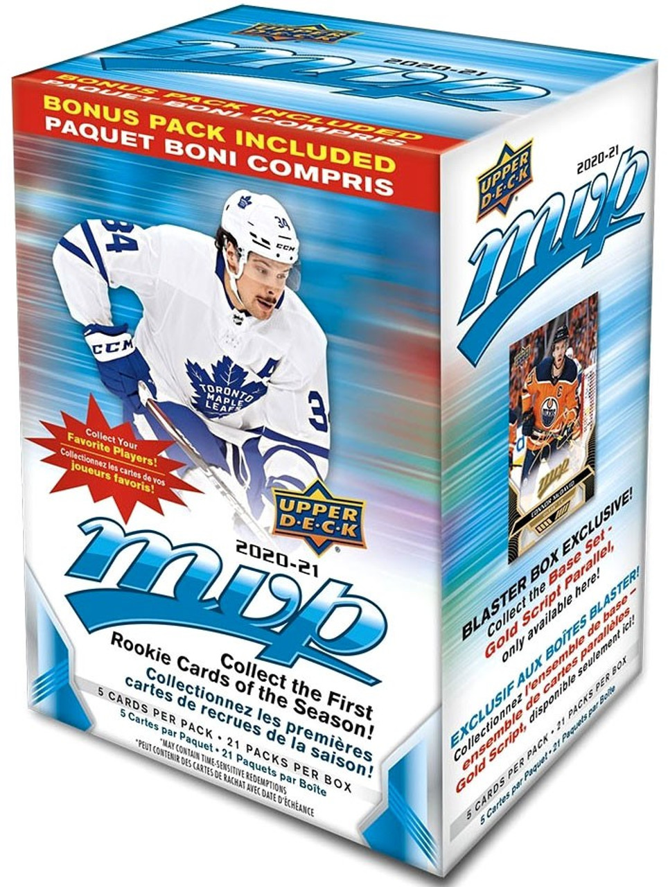 Nhl 2020 21 Mvp Hockey Trading Card Blaster Box 20 Packs 1 Bonus Pack Upper Deck Toywiz - t 21 blaster roblox