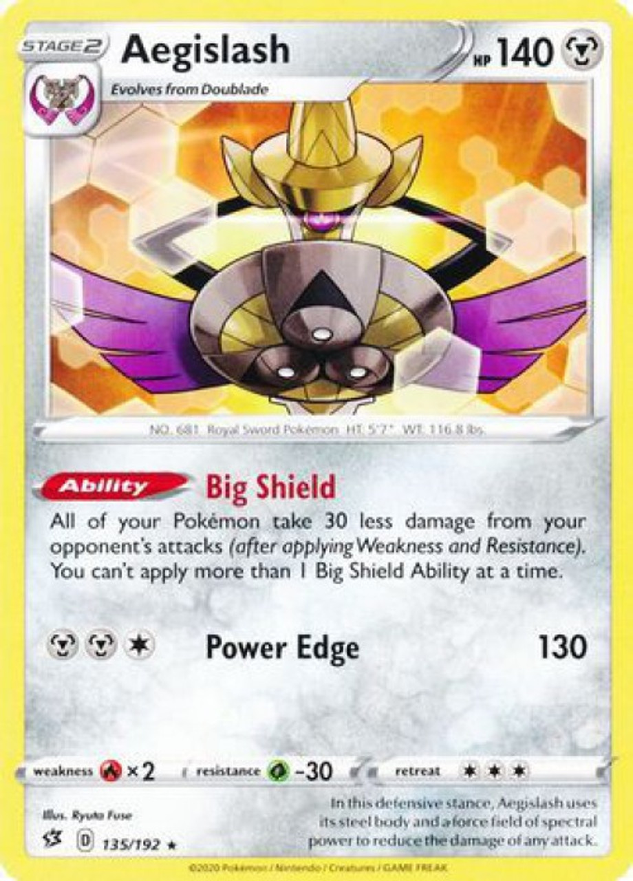 Pokemon Sword And Shield Rebel Clash Single Card Rare Aegislash 135 Toywiz - aegislash roblox