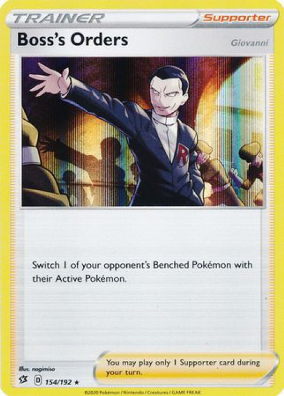 Pokemon Sword And Shield Rebel Clash Single Card Rare Holo Bosss Orders 154 Toywiz - pc holo roblox