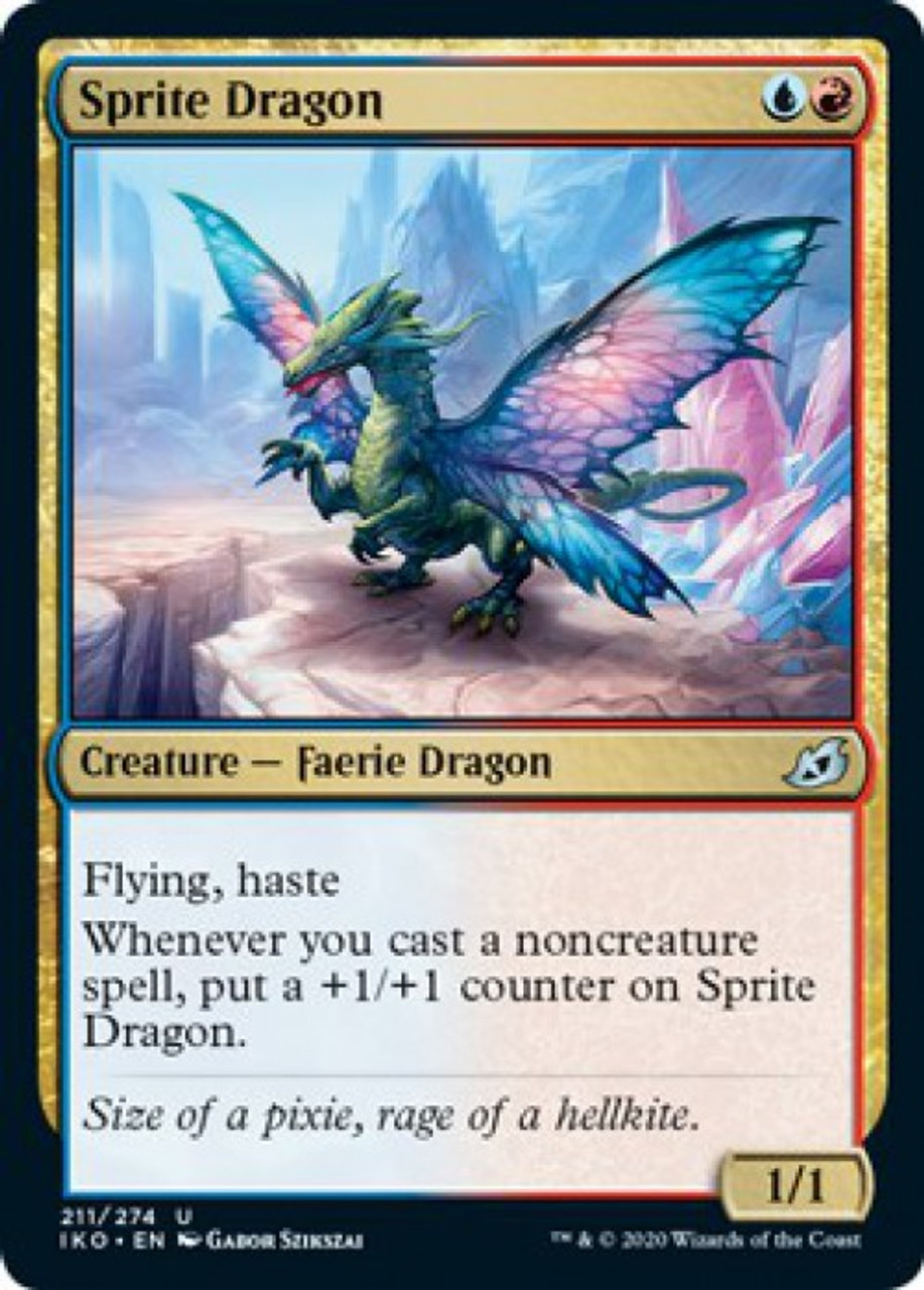 Magic The Gathering Ikoria Lair Of Behemoths Single Card Uncommon Sprite Dragon 211 Foil Toywiz - roblox egg hunt dragon rage